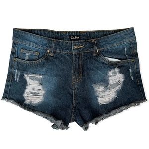 Zara Distressed Denim Cutoffs